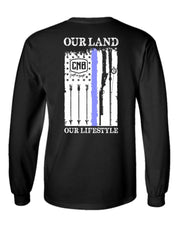 Our Land thin blue line long-sleeve t-shirt