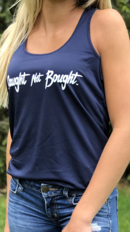 Ladies Blue Racerback Tank